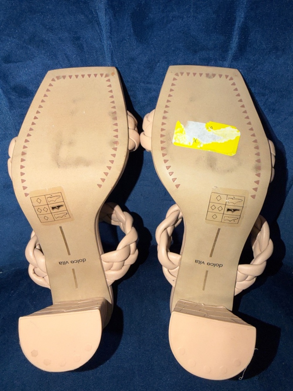 Dolce Vita Braised Strap Nude Block Heel Sandals - Women’s Size 6.5 - Picture 6 of 6